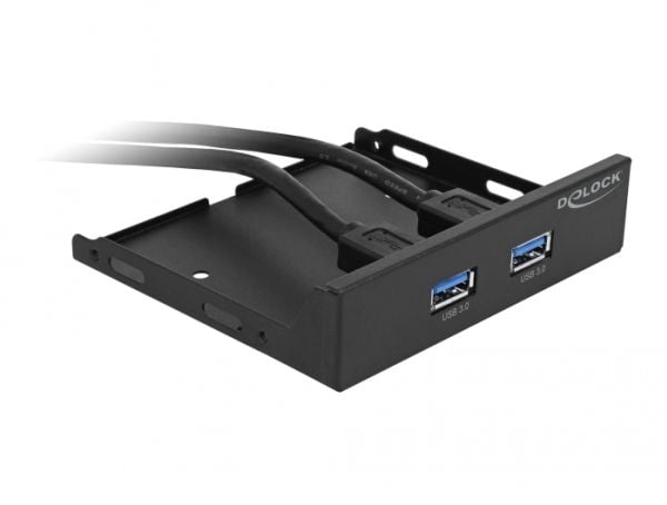 Delock - Lagrings-porttipaneeli - USB 3.0 x 2 - lajittelu