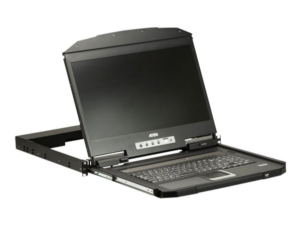 ATEN CL3100NX - KVM-konsol - USB - 18.5" - kan monteras i rack - 1366 x 768 @ 60 Hz - 250 cd/m² - 1000:1 - 5 ms - VGA, USB - svart - 1U