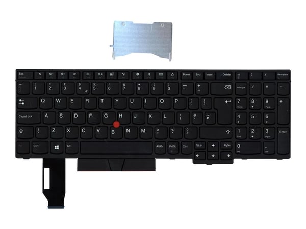 Chicony - Erstatningstastatur for bærbar PC - med ClickPad, Trackpoint - QWERTY - USA/UK - svart