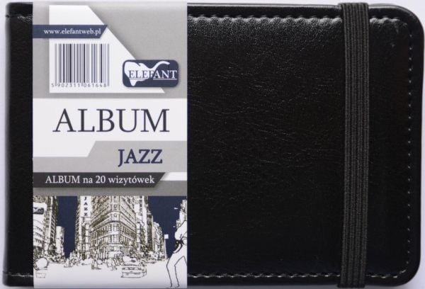 Elefant album Jazz för 20 visitkortsfack A7 svart Elefant album Jazz för 20 visitkortsfack A7 svart