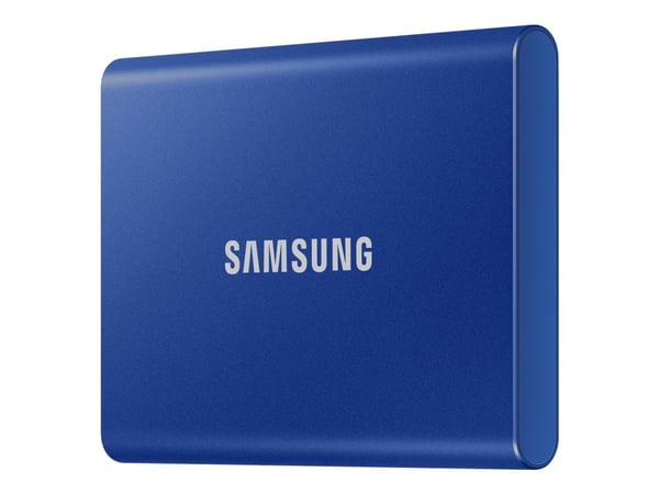 Samsung T7 MU-PC1T0H - SSD - kryptert - 1 TB - ekstern (bærbar) - USB 3.2 Gen 2 (USB-C kontakt) - 256-bit AES - indigoblå
