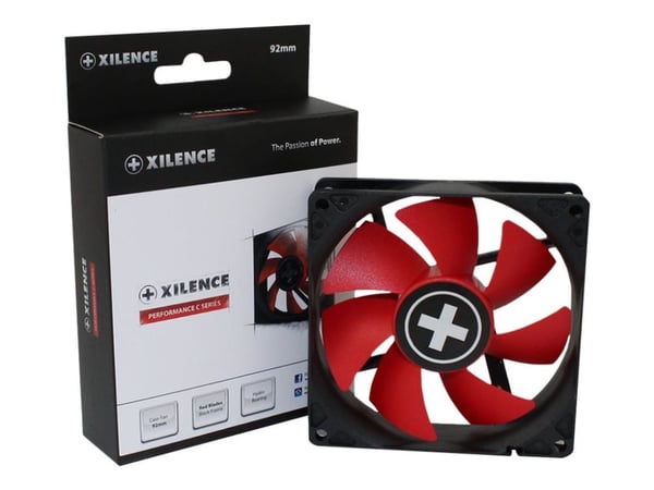 Xilence Performance C Series XPF92.R - Kabinettvifte - 92 mm - svart, rød