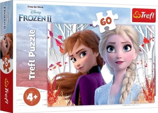 Trefl Puzzle 60 stykker Frozen 2 - The Enchanted World of Anna and Elsa