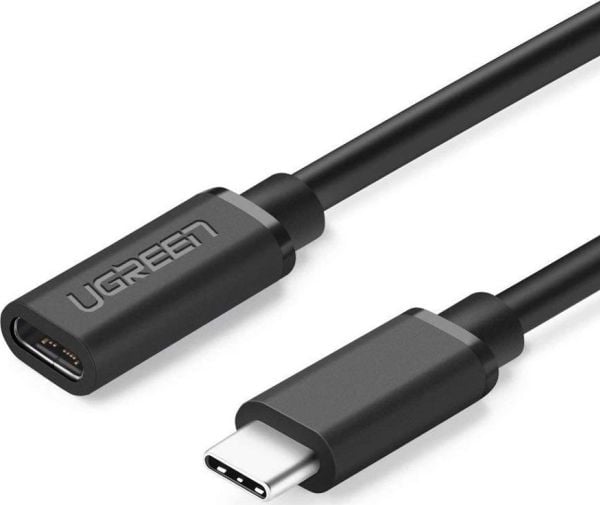 Forlengelseskabel USB-C 3.1 UGREEN, 4K, 60W, 0,5m (svart)