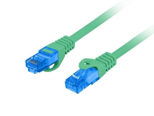 Lanberg - Koblingskabel - RJ-45 (hann) til RJ-45 (hann) - S/FTP - CAT 6a - flertrådet - grønn, RAL 6024