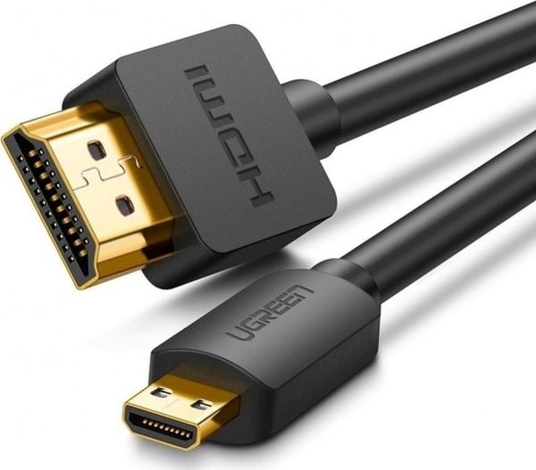 Ugreen 30103, 2 m, Micro-HDMI, HDMI, Hunkjønn, Hunkjønn, Gull