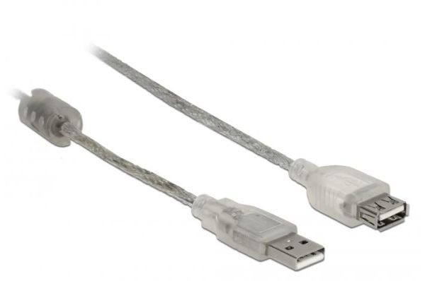 DeLOCK 82244, 0,3 m, USB A, USB A, USB 2.0, 0,48 Gbit/s, Gjennomsiktig