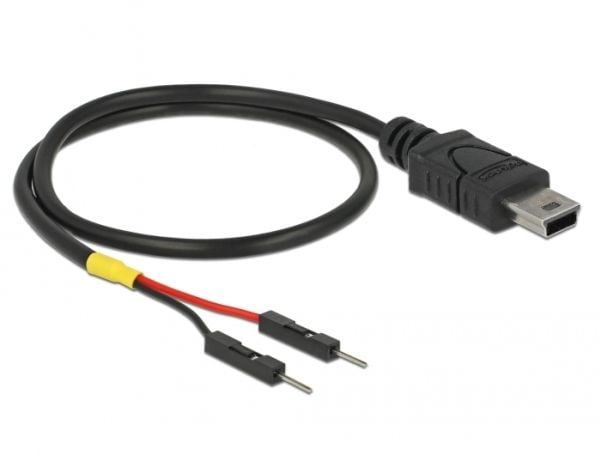 DeLOCK 85414, 0,3 m, Mini-USB B, Musta