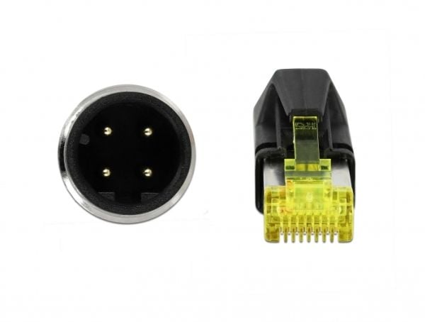 DeLOCK 85442, 2 m, SF/UTP (S-FTP), M12, RJ-45
