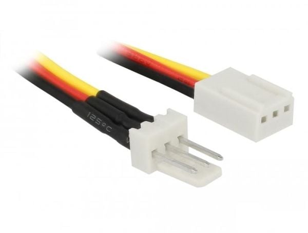 Delock - Viftestrømkabel - 3 pin internstr (hann) til 3 pin internstr (hunn) - 60 cm