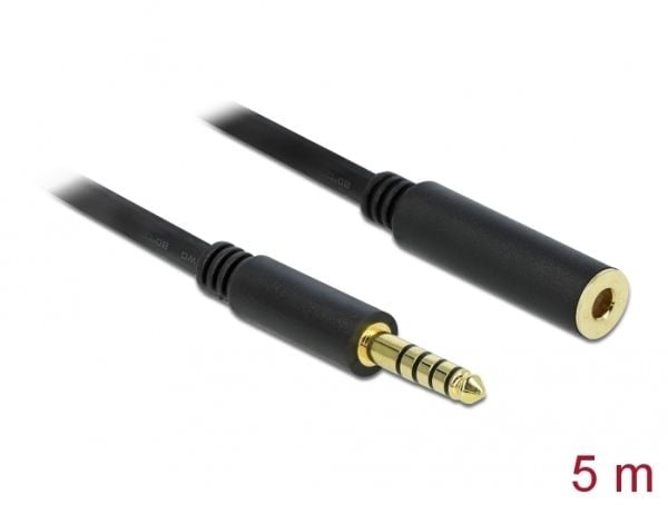 DeLOCK 85799, 4.4mm, Uros, 4.4mm, Naaras, 5 m, Musta