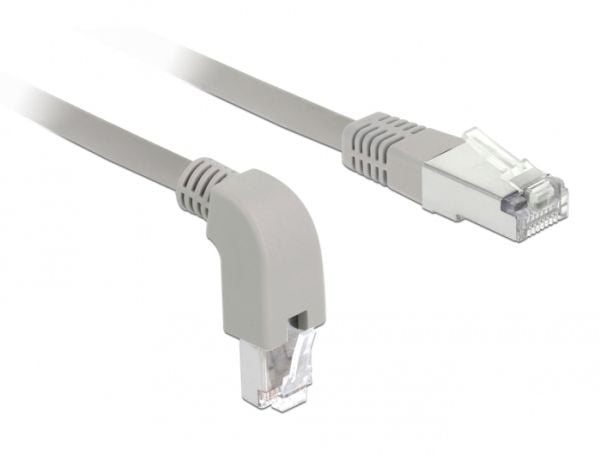 Delock - Koblingskabel - RJ-45 (hann) vinklet nedover til RJ-45 (hann) rett - 50 cm - 0.56 cm - SF/UTP - CAT 5e - halogenfri, formstøpt, flertrådet...