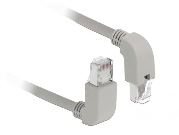 Delock - Koblingskabel - RJ-45 (hann) oppvinklet til RJ-45 (hann) vinklet nedover - 1 m - 0.58 cm - S/FTP - CAT 6 - halogenfri, formstøpt, flertråd...