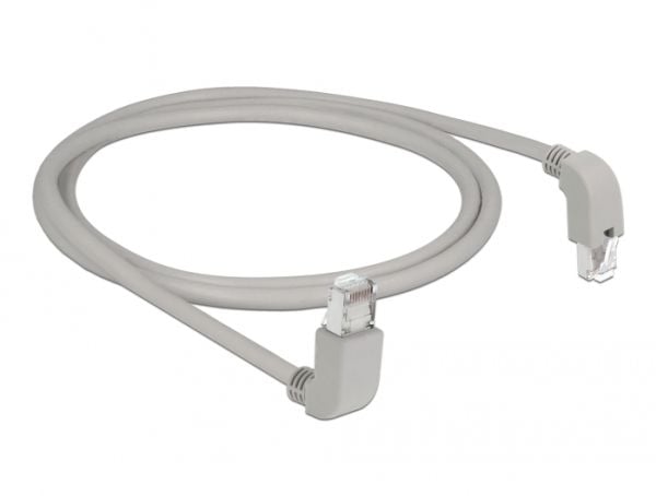 Delock - Koblingskabel - RJ-45 (hann) oppvinklet til RJ-45 (hann) vinklet nedover - 1 m - 0.58 cm - S/FTP - CAT 6 - halogenfri, formstøpt, flertråd...