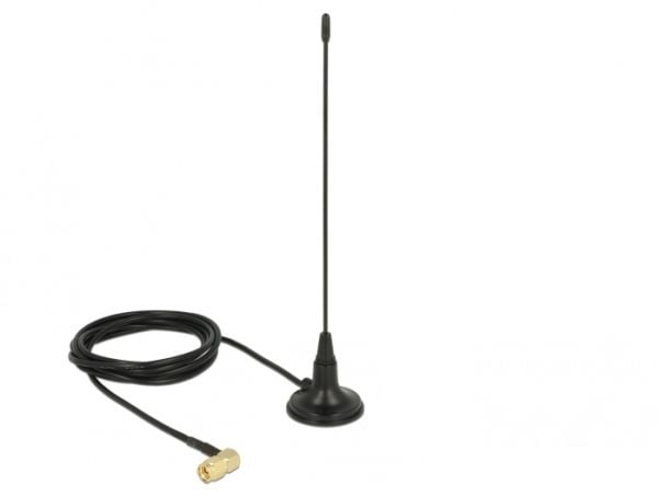 Delock - Antenne - pisk - 2.5 dBi - rundtstrålende - utendørs, magnetmonterbar