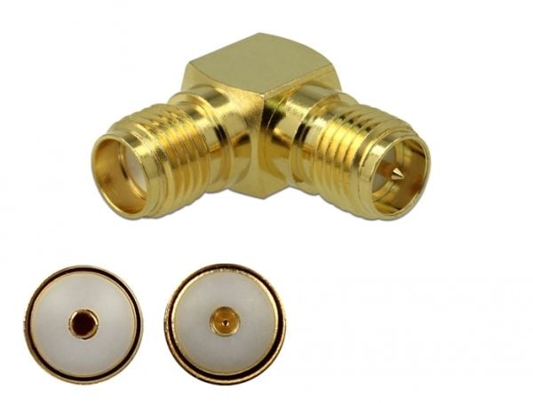 Delock - RF-adapter - RP-SMA hunn vinklet til SMA hunn