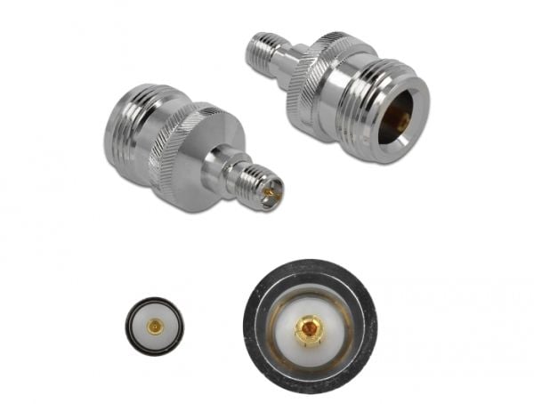 Delock 10 GHz - Antenneadapter - N-kontakt (hunn) til RP-SMA (hunn)
