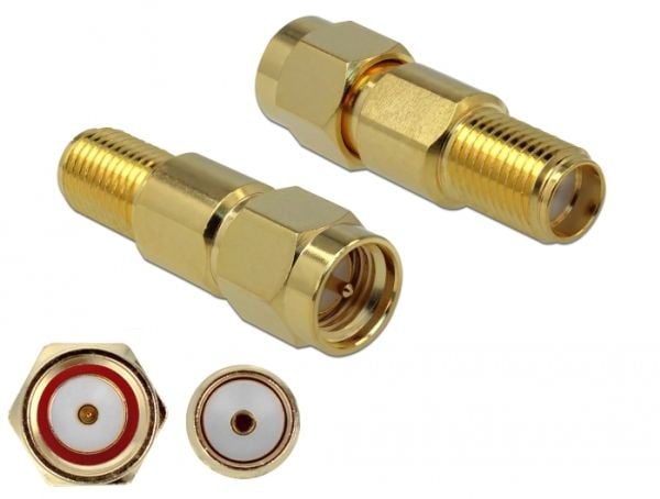 Delock - RF-adapter - SMA hona till SMA hane