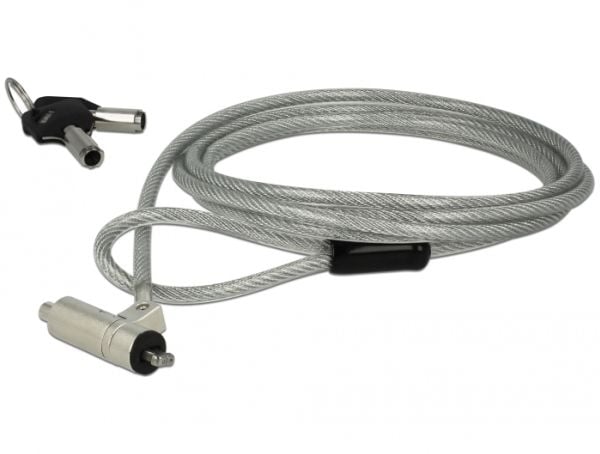 Navilock - Lås för säkerhetskabel - silver - 1.8 m