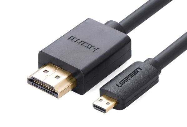 Ugreen 30103, 2 m, Micro-HDMI, HDMI, Hunkjønn, Hunkjønn, Gull