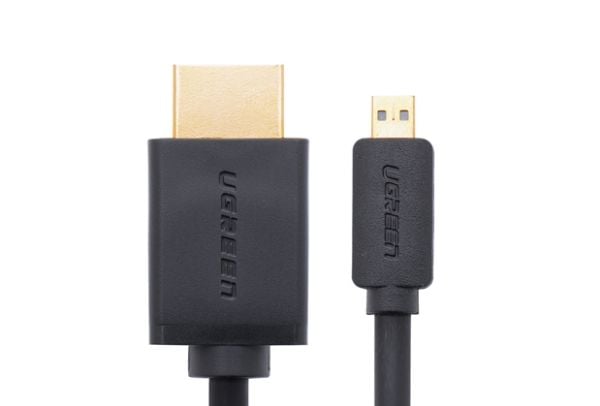 Ugreen 30103, 2 m, Micro-HDMI, HDMI, Hunkjønn, Hunkjønn, Gull