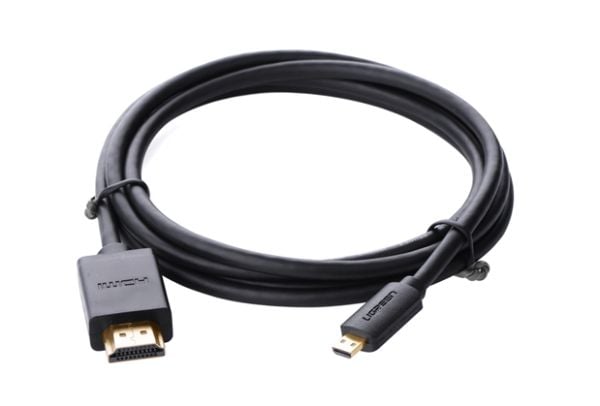 Ugreen 30103, 2 m, Micro-HDMI, HDMI, Hunkjønn, Hunkjønn, Gull