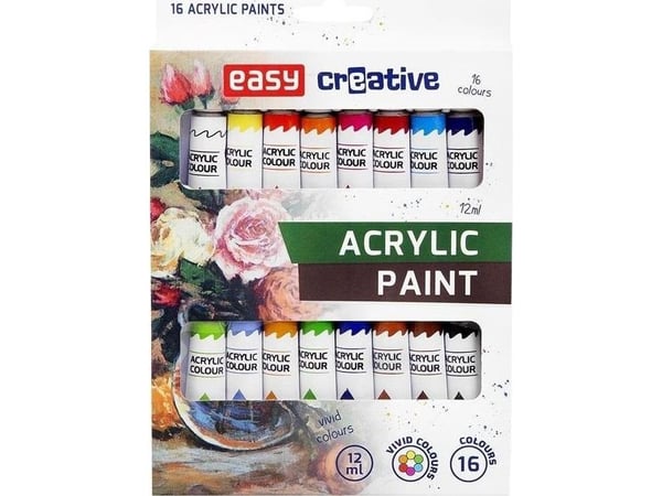 Easy akrylmaling 16 farger EASY
