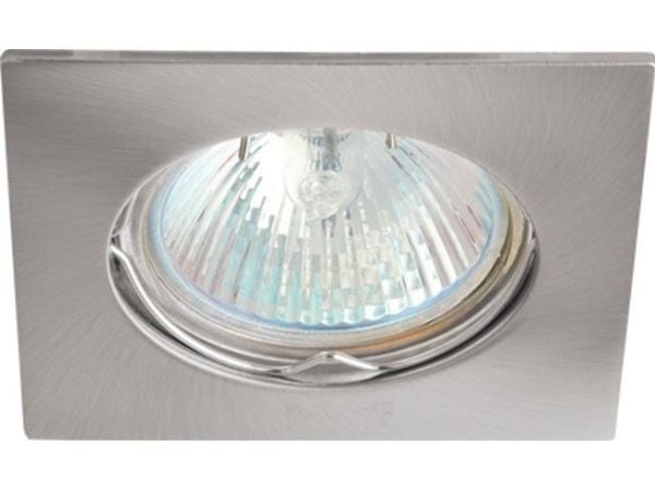Luminous 50W/12V MR16 IP20 neliö kiinteä alumiini satiini nikkeli IZZY DS10-Q-SN GXPL011