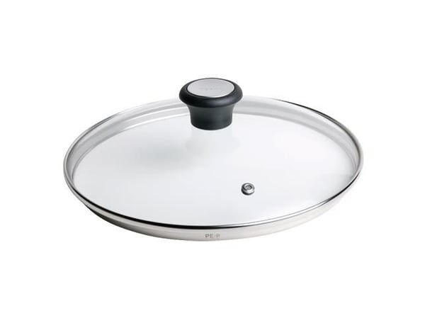 Tefal 28097612, Pyöreä, Musta, Ruostumaton teräs, Läpinäkyvä, Lasi, Muovi, Musta, 26 cm