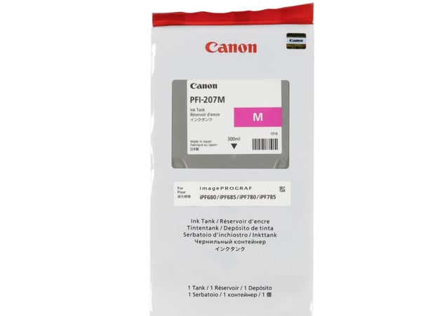 Canon PFI-207 M, Magenta, Väriainepohjainen muste, 1 kpl