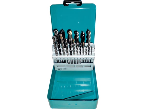 Makita - Borsett - for tre, metall, betong - 18 deler - 5 mm, 6 mm, 8 mm, 10 mm, 4 mm, 3 mm - for Makita DDF487RFE3, DHP453RFEW