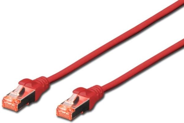 Digitus DK-1644-005-R-10, 0,5 m, Cat6, S/FTP (S-STP), RJ-45, RJ-45, Punainen