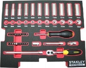 Stanley FATMAX TSTAK, Støpselsett, 1/4", Metrisk, 11 hoder, 4,5,6,7,8,9,10,11,12,13,14 mm