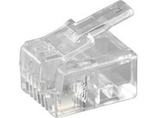 Microconnect KON501-10R, RJ-11 6P4C, Läpinäkyvä, 10 g, 10 kpl, 156 mm, 120 mm