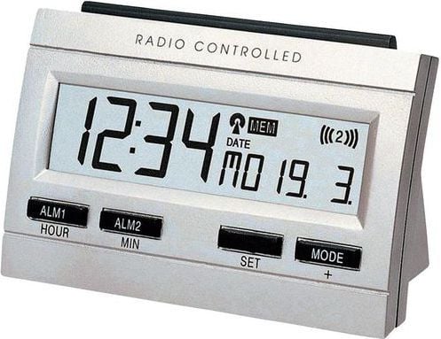 Technoline WT87, Digital vekkerklokke, Rektangel, Sølv, 12/24h, °C, LCD