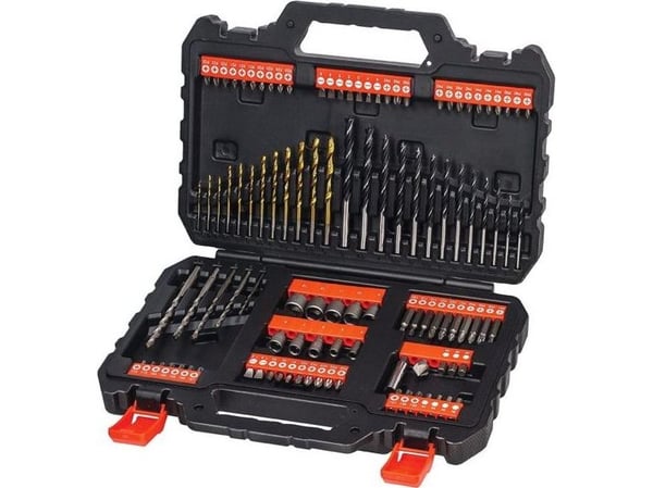 Black & Decker A7200-XJ Titanium - Sett for skrutrekker, borspiss og sokler - 109 deler