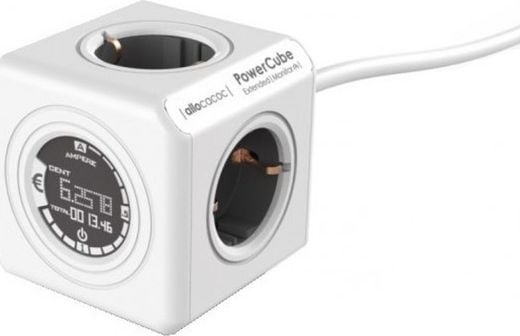 Allocacoc PowerCube Extended Monitor - Virranjakoyksikkö - AC 100-250 V - Tulo, tulovirtalähde - Lähtöliittimet: 4 (virtalähde) - 1,5 m - Harmaa (8...