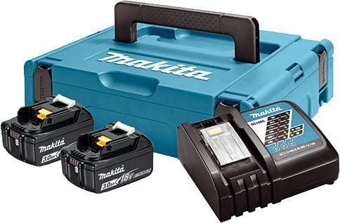Makita DC18RC - Batterilader + batteri 2 x - Li-Ion - 3 Ah - 54 Wh - 1 x batterier lader