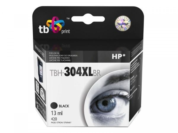 TB Print TBH-304XLBR, Sort, Pigmentbasert blekk, 13 ml, 1 stykker, 420 sider