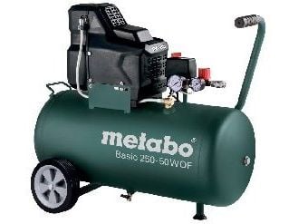 Metabo Basic 250-50 W OF - Luftkompressor - 1.5 kW - 2 hk - oljefri - 120 l/min - 50 liter