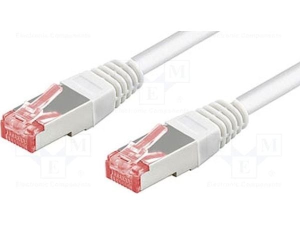 Goobay 93503, 10 m, Cat6, S/FTP (S-STP), RJ-45, RJ-45, Hvit