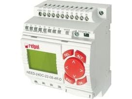 Relpol programmerbart relé 230V AC 8 innganger 4 utganger med display og tastatur NEED-230AC-22-08-4R-D (859360)
