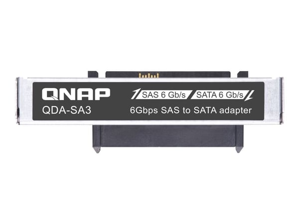 QNAP QDA-SA3, SAS, SATA, Musta, Harmaa, 6 Gbit/s, 69,9 mm, 21,8 mm