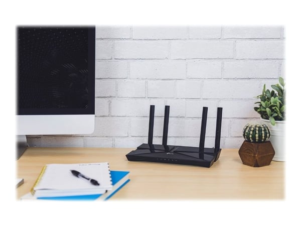 TP-Link Archer AX1500 - Trådløs ruter 4-portssvitsj - 1GbE - Wi-Fi 6 - Dobbeltbånd