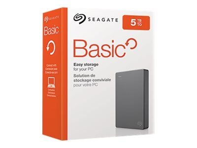 Seagate Basic STJL5000400 - Hårddisk - 5 TB - extern (portabel) - USB 3.0 - grå