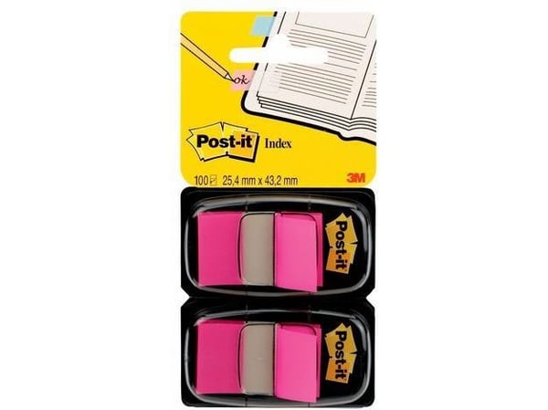 Post-It 7100134785, Rektangel, Rosa, Papir, 23,8 mm, 43,2 mm, 50 ark