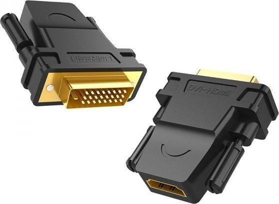 Ugreen 6957303821242, DVI, HDMI, Svart, Gull