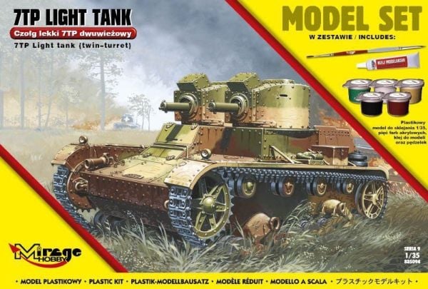 Mirage Hobby 835094 modellsett 7TP lett tank tvillingtårn