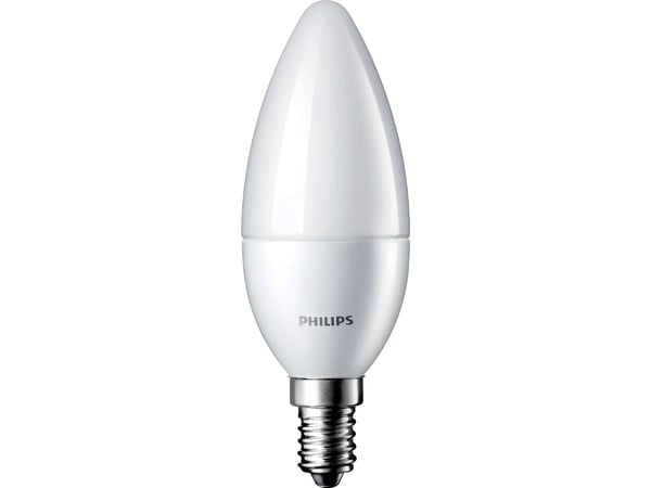 Philips CorePro LEDcandle - LED-lyspære - form: B35 - mattslipt finish - E14 - 4 W (ekvivalent 25 W) - klasse A+ - varmt hvitt lys - 2700 K