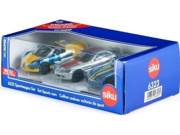 Siku 6323, Bil, 3 år, Plast, Metall, Blå, Gult, Rød, Sølv, Svart